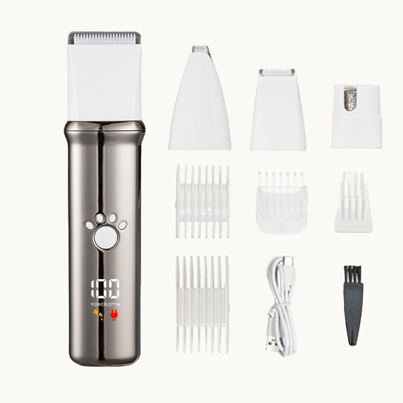 PurelyPurr 4-in-1 Cat Grooming Shaver — Quiet Motor, Skin-Safe Blades